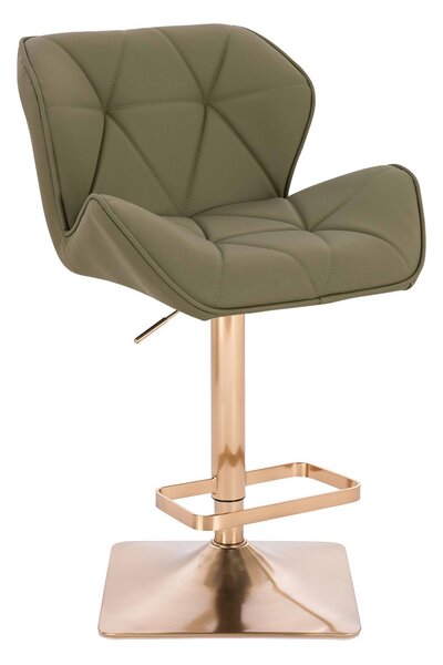 HR111KW Khaki Műbőr Premium Soft szék arany lábbal