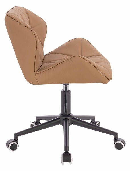 HR111K Karamell Műbőr Premium Soft szék fekete lábbal