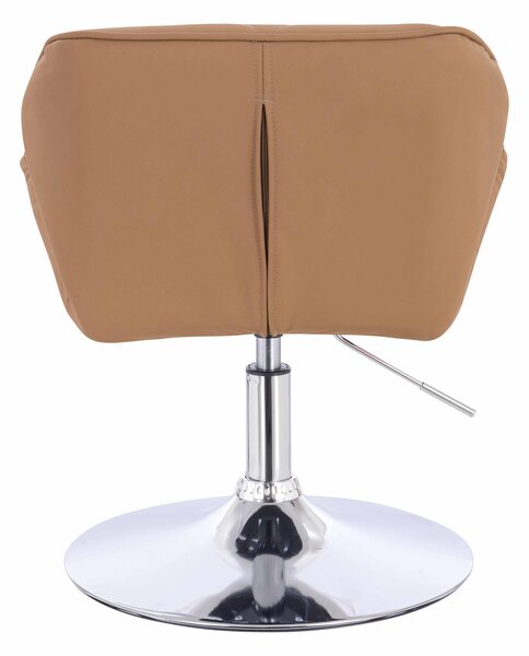 HR111N Karamell Műbőr Premium Soft szék krómozott lábbal