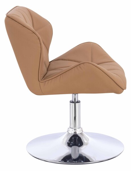 HR111N Karamell Műbőr Premium Soft szék krómozott lábbal