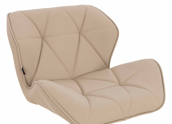HR111N Krémszínű Műbőr Premium Soft szék fekete lábbal