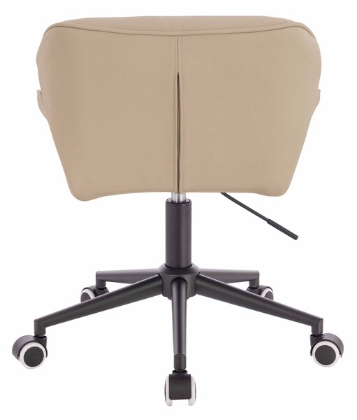 HR111K Krémszínű Műbőr Premium Soft szék fekete lábbal