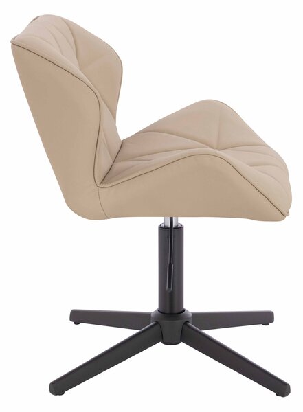 HR111CROSS Krémszínű Műbőr Premium Soft szék fekete lábbal