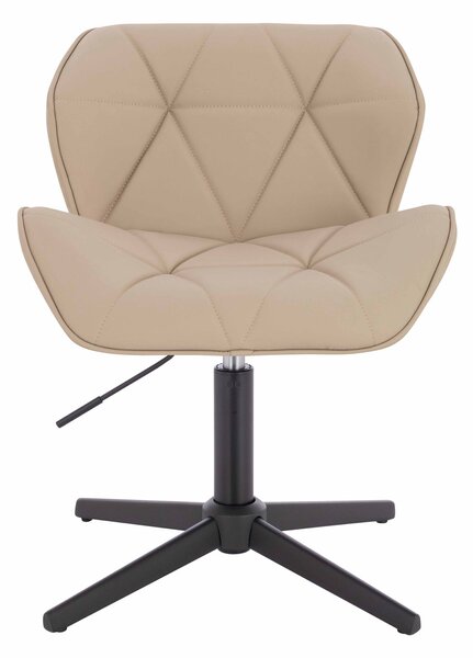HR111CROSS Krémszínű Műbőr Premium Soft szék fekete lábbal