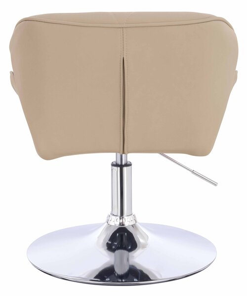 HR111N Krémszínű Műbőr Premium Soft szék krómozott lábbal