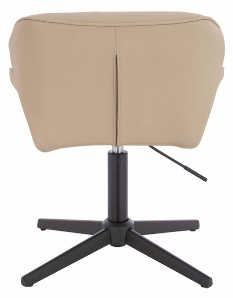 HR111CROSS Krémszínű Műbőr Premium Soft szék fekete lábbal