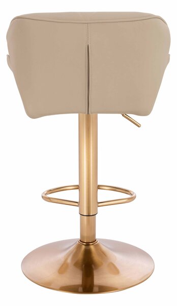 HR111W Krémszínű Műbőr Premium Soft szék arany lábbal