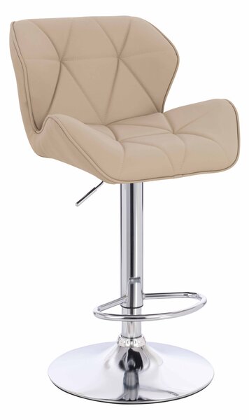 HR111W Krémszínű Műbőr Premium Soft szék krómozott lábbal