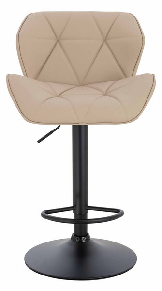 HR111W Krémszínű Műbőr Premium Soft szék fekete lábbal