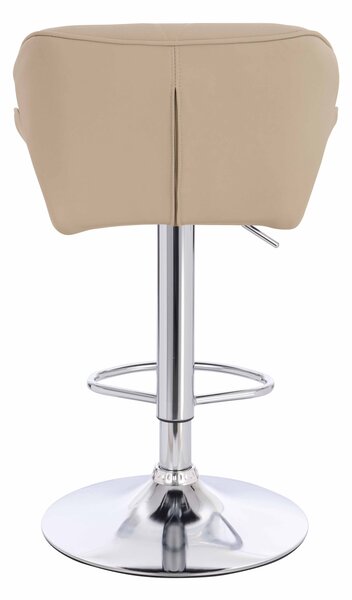 HR111W Krémszínű Műbőr Premium Soft szék krómozott lábbal