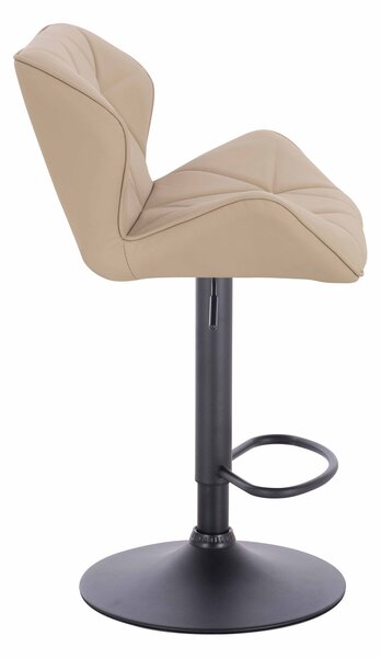HR111W Krémszínű Műbőr Premium Soft szék fekete lábbal