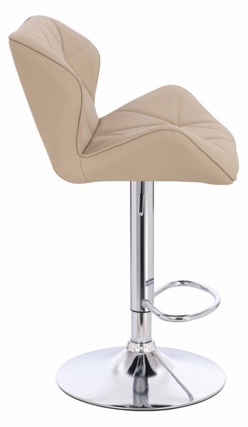 HR111W Krémszínű Műbőr Premium Soft szék krómozott lábbal