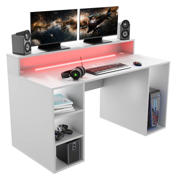 Gamer PC asztal Endechor (fehér)