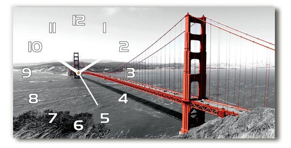 Négyszögletes üvegóra vízszintesen Bridge san francisco