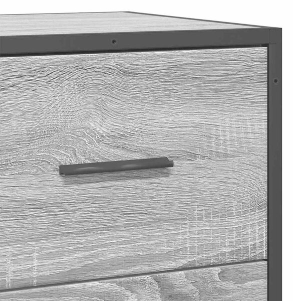 VidaXL komód Szürke Sonoma 68x35x76 cm Gépi úton előállított fa