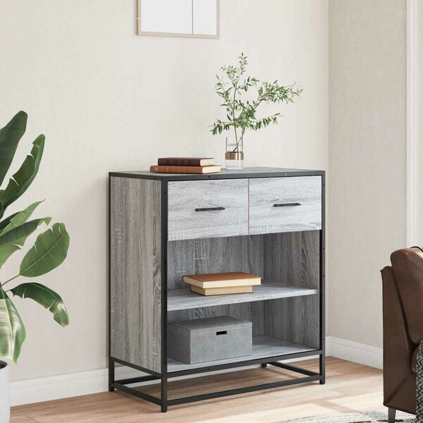 VidaXL komód Szürke Sonoma 68x35x76 cm Gépi úton előállított fa
