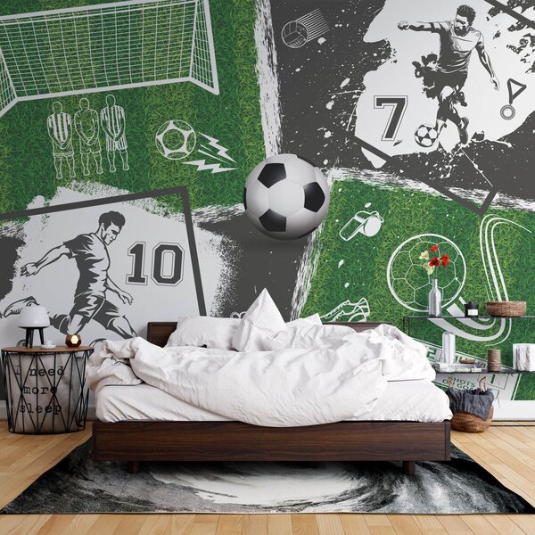 Fotótapéta Fociőrület a pályán, Modern fotótapéta, Modern fotótapéta, w03121 - Muralas.hu