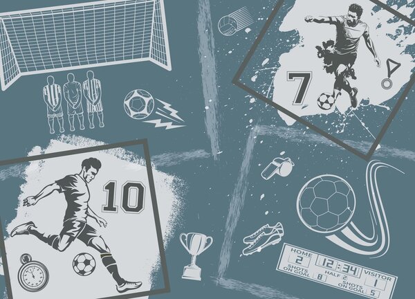 Fotótapéta Különböző sportképek kollázsa, Focis fotótapéta, Népszerű fotótapéta, w03122 - Tapeko.hu