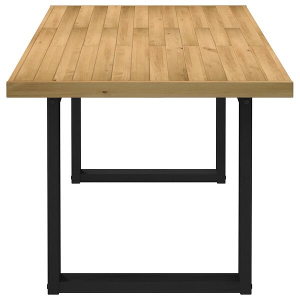 VidaXL Étkezőasztal NOAIN U-alakú lábak 180x90x75 cm tömörfa fenyőfa