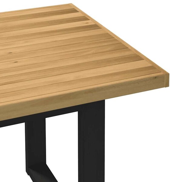 VidaXL Étkezőasztal NOAIN U-alakú lábak 180x90x75 cm tömörfa fenyőfa