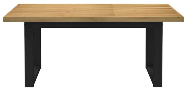 VidaXL Étkezőasztal NOAIN U-alakú lábak 180x90x75 cm tömörfa fenyőfa