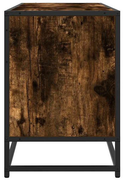 VidaXL füstös tölgy színű szerelt fa és fém TV-szekrény 150x35x41 cm