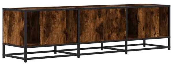 VidaXL füstös tölgy színű szerelt fa és fém TV-szekrény 150x35x41 cm