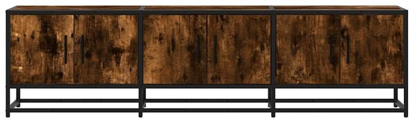 VidaXL füstös tölgy színű szerelt fa és fém TV-szekrény 150x35x41 cm