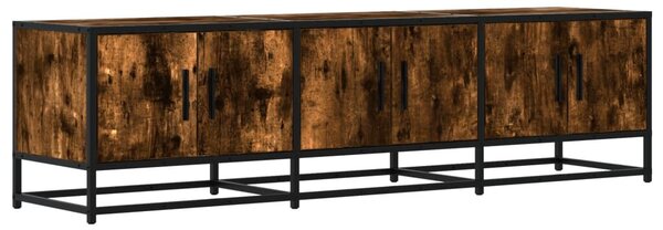 VidaXL füstös tölgy színű szerelt fa és fém TV-szekrény 150x35x41 cm