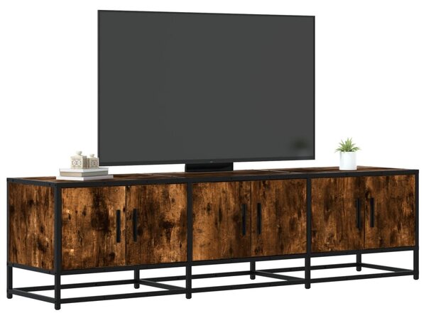 VidaXL füstös tölgy színű szerelt fa és fém TV-szekrény 150x35x41 cm