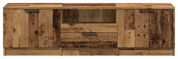 VidaXL TV szekrény Régi fa 140x35x40 cm Gépelt fa