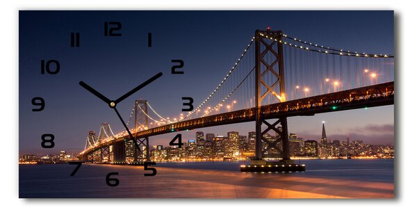 Négyszögletes üvegóra vízszintesen Bridge san francisco