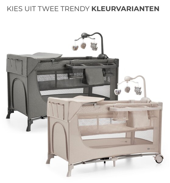Kinderkraft Joy2 utazó kiságy, Kiegészítőkkel, Bézs