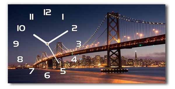 Négyszögletes üvegóra vízszintesen Bridge san francisco