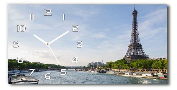 Négyszögletes üvegóra vízszintesen Párizsi eiffel-torony