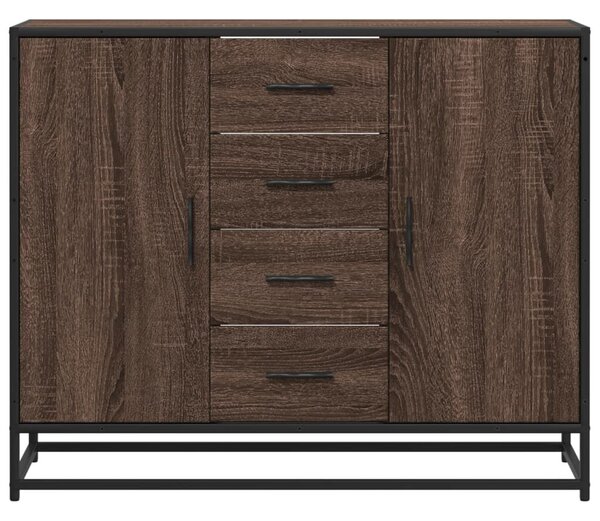 VidaXL barna tölgy színű szerelt fa tálalószekrény 92 x 35 x 76 cm
