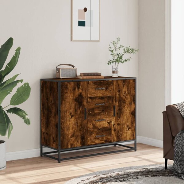 VidaXL sonoma tölgy színű szerelt fa tálalószekrény 92 x 35 x 76 cm