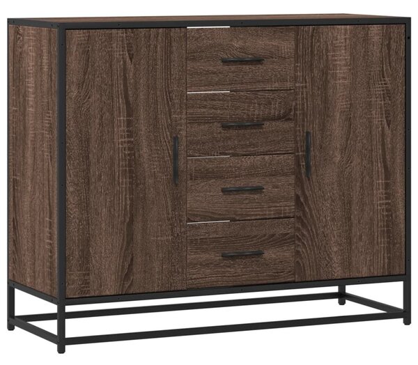 VidaXL barna tölgy színű szerelt fa tálalószekrény 92 x 35 x 76 cm