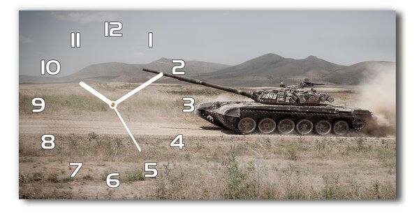 Négyszögletes üvegóra vízszintesen Tank a sivatagban