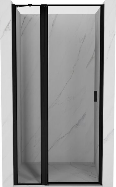 Mexen MIST, 1 szárnyú zuhanyajtó (1d+1s) 70x200 cm, 6 mm-es átlátszó üveg fekete kerettel, balos változat, 8A4-070-000-70-70-L