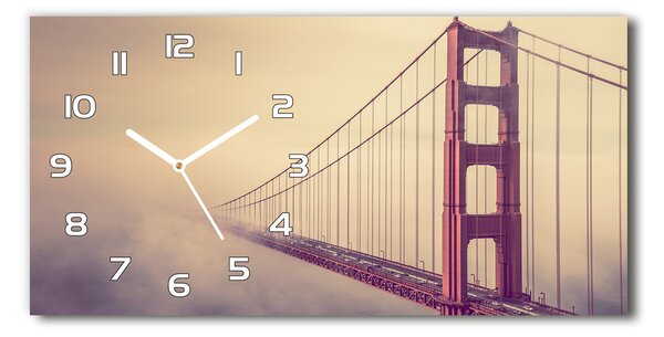 Négyszögletes üvegóra vízszintesen Bridge san francisco