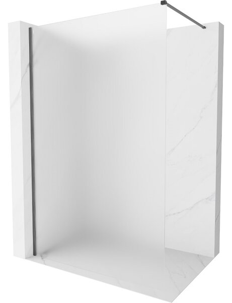 Mexen, Mexen Kioto-X zuhanyfal 60 x 200 cm, 10 mm matt, szálcsiszolt fegyverszürke - 800-060-101-66-30-X