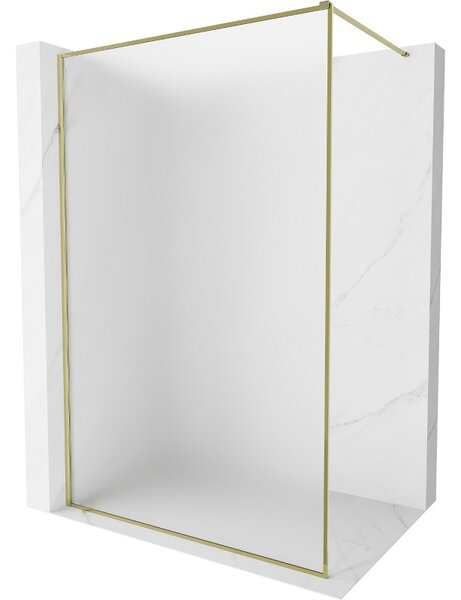 Mexen, Mexen Kioto-XF zuhanyfal kerettel 50 x 202 cm, matt 10 mm, arany - 800-050-104-50-30-X