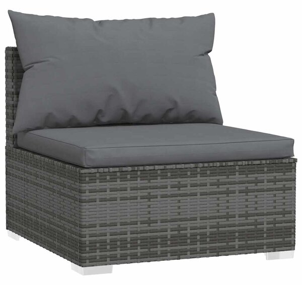 4 részes szürke polyrattan kerti ülőgarnitúra párnákkal