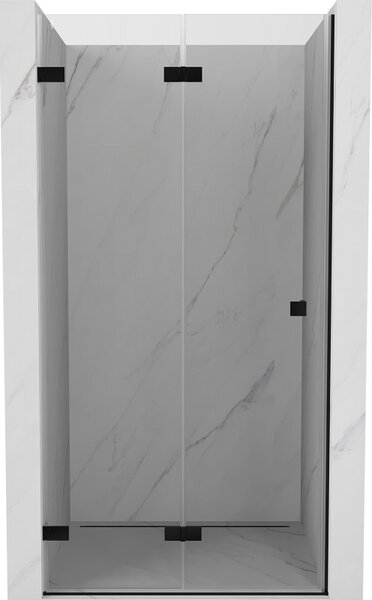 Mexen, Mexen Lunar-F harmonikaajtó bal oldali zuhanykabinhoz 60 cm, átlátszó, fekete - 836-060-000-70-00-L
