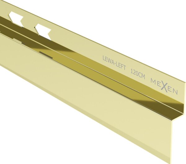 Mexen Line-B szegélyléc 120 cm bal oldali, fényes arany, 185002120L