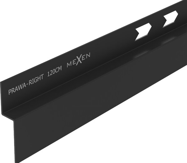 Mexen Line-B szegélyléc 120 cm jobbos, matt fekete, 187002120R