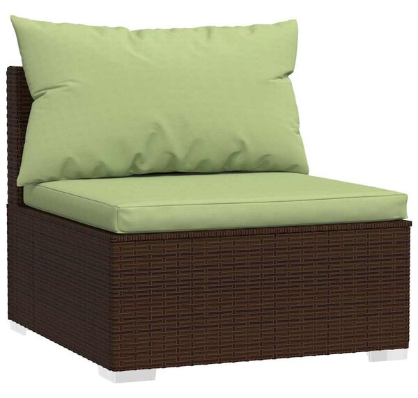 5 részes barna polyrattan kerti ülőgarnitúra párnákkal