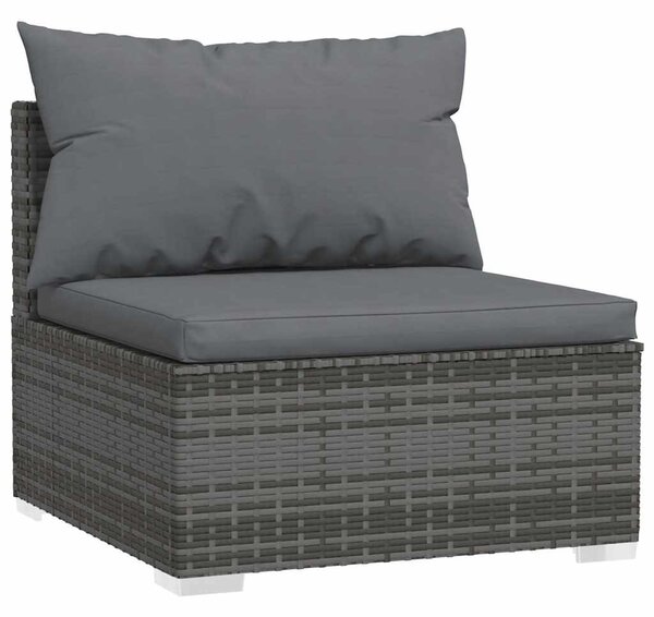 5 részes szürke polyrattan kerti ülőgarnitúra párnákkal