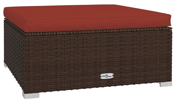 5 részes barna polyrattan kerti ülőgarnitúra párnákkal